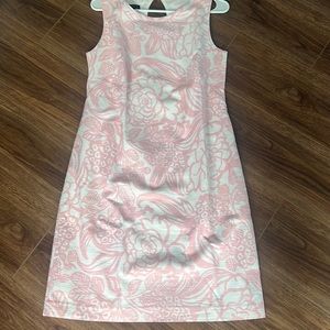 Pink and white dress